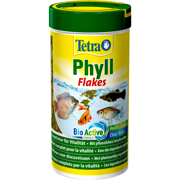 Tetra Phyll Flakes 250 ml / 52 g, Flockenfutter für alle Pflanzen fressenden Zierfische