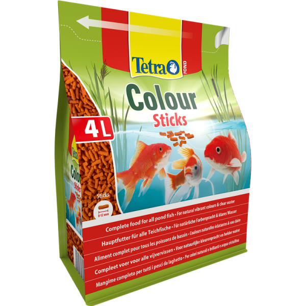 Tetra Pond Colour Sticks 4 l / 0,75 kg, Schwimmfähige Futtersticks zur vollen Entfaltung der natürlichen Farbenpracht aller Gartenteichfische.