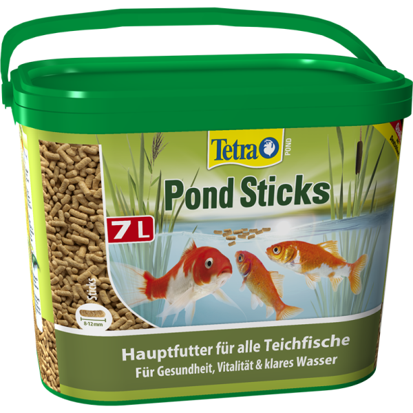 Tetra Pond Sticks 7 l / 0,78 kg Eimer, Hauptfutter für alle Gartenteichfische in Form von schwimmfähigen Sticks für eine vollwertige und biologisch ausgewogene Ernährung.