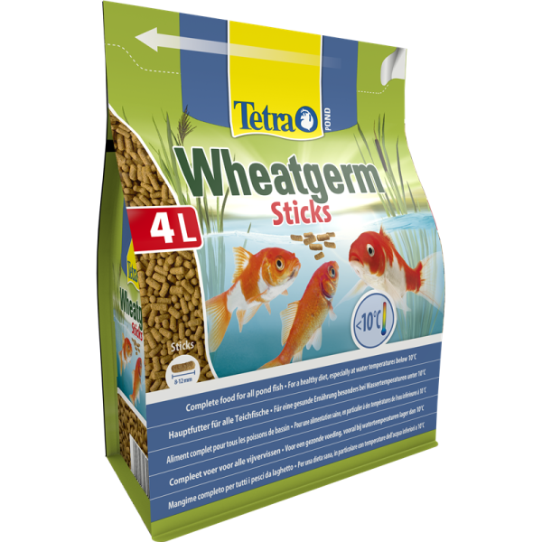 Tetra Pond Wheatgerm Sticks 4 l / 780 g, Futtersticks für Frühjahr & Herbst