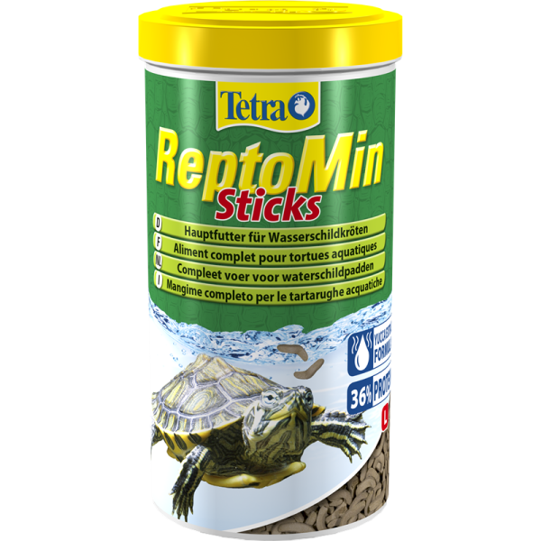 Tetra ReptoMin Sticks 1000 ml / 270 g, Hauptfutter in Stickform zur gesunden, schmackhaften und artgerechten Ernährung für Wasserschildkröten.