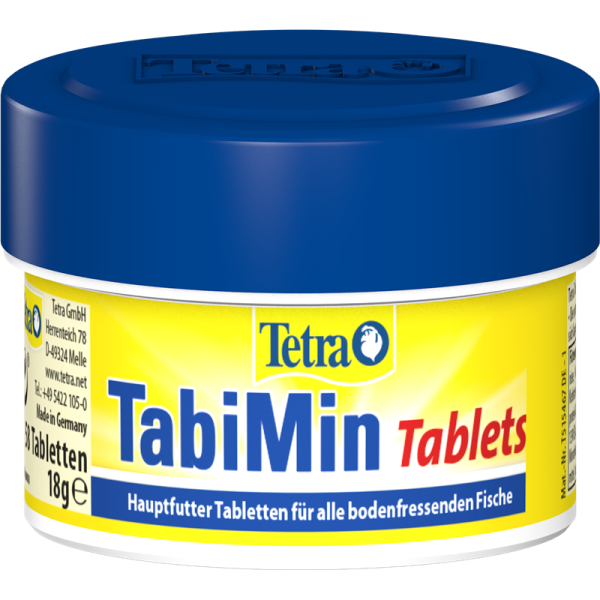 Tetra TabiMin Tablets 58 Stück / 18 g, Hauptfutter für alle Bodenfische.