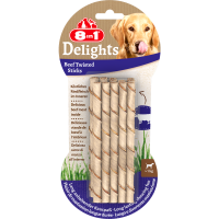 8in1 Delights Beef Twisted Sticks 55 g, Leckere, gedrehte...