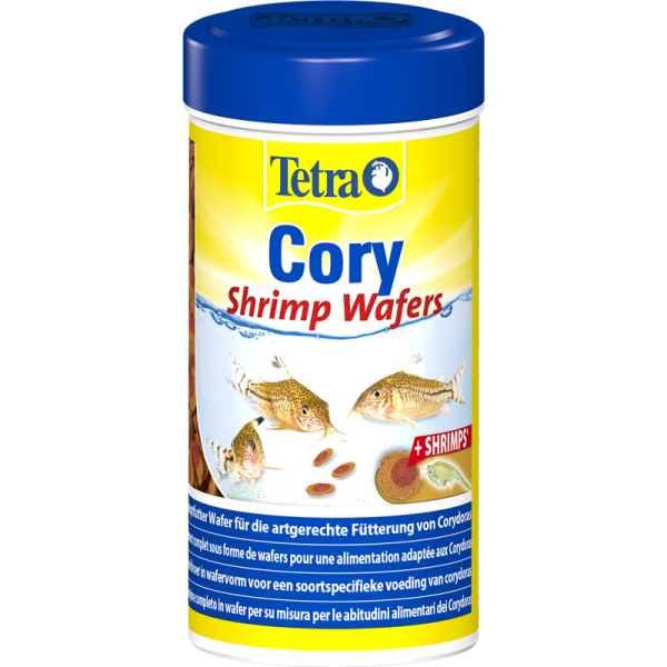 Tetra Cory Shrimp Wafers 250 ml / 105 g, Einzigartiges, ausgewogenes 2-farbiges Premiumfutter für Bodenfische