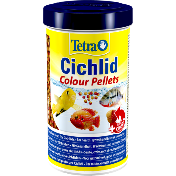 Tetra Cichlid Colour 500 ml / 165 g, Hauptfutter für alle Cichliden