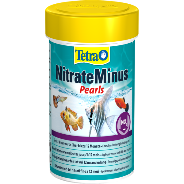 Tetra NitrateMinus Pearls 100 ml, Zur dauerhaften Senkung des Nitratgehaltes bei der Neueinrichtung Ihres Aquariums. Damit wird ein wichtiger Algennährstoff entzogen, die Wasserqualität langfristig verbessert und der Pflegeaufwand reduziert.