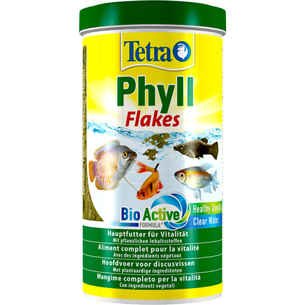 Tetra Phyll Flakes 1 l / 200 g, Flockenfutter für alle Pflanzen fressenden Zierfische