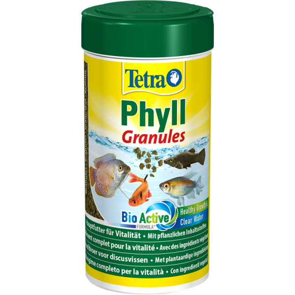 Tetra Phyll Granules 250 ml / 90 g, Granulatfutter für alle Pflanzen fressenden Zierfische.