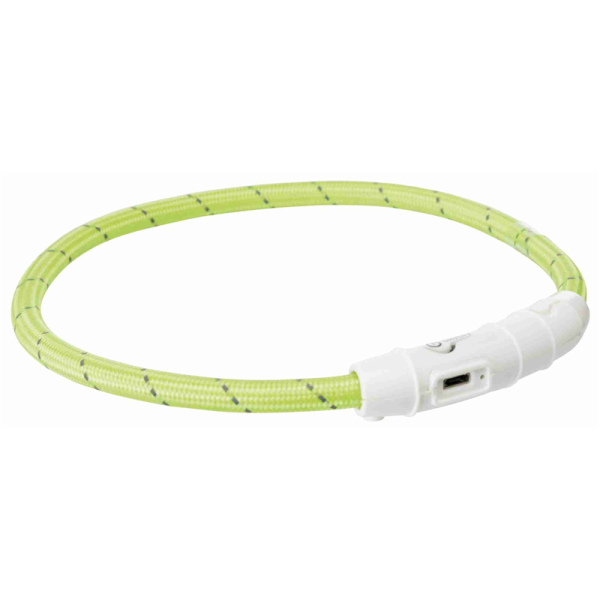 Trixie Leuchtring Flash USB grün L-XL 65cm /  ø 7mm, Hunde Zubehör