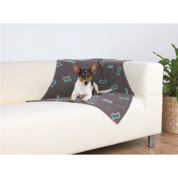 Trixie Hunde Decke Beany taupe 100 × 70 cm, Hundezubehör