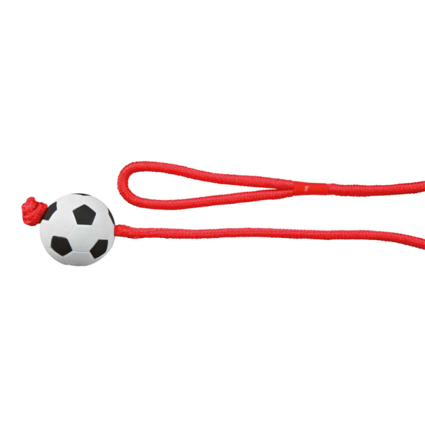 Trixie Moosgummi Fußball am Seil ø 6 cm / 1,00 m, Hunde Spielzeug