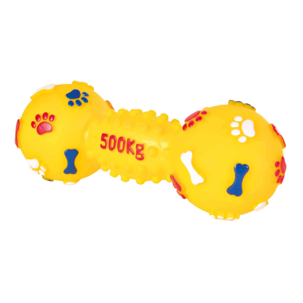 Trixie Vinyl Hantel mit Squeaker 19 cm