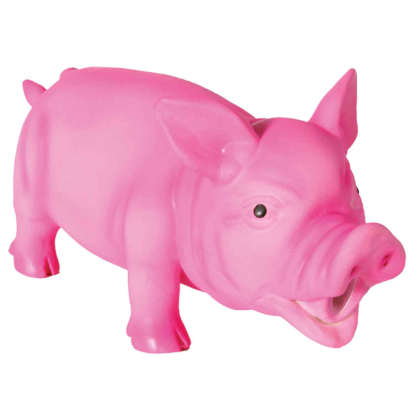Trixie Latex Schwein mit Original-Tierstimme 23 cm, Hunde Spielzeug