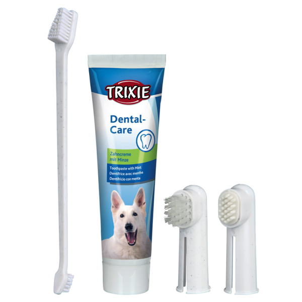 Trixie Zahnpflege-Set für Hunde, Für die Rundum-Pflege von Hundezähnen