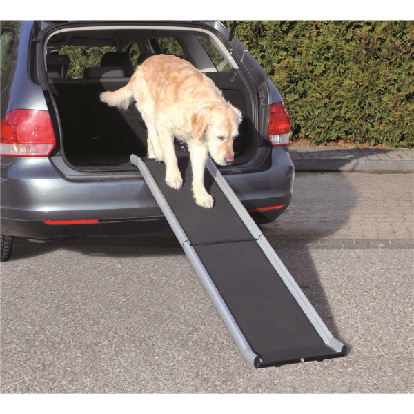 Trixie Klapprampe Alu schwarz 35 x 155 cm/6,3 kg, Einstiegshilfe für Hunde in den Kofferraum