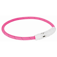 Trixie Leuchtring Flash USB pink L-XL 65 cm / ø 7 mm