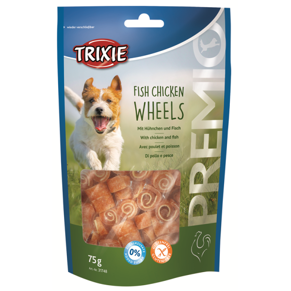 Trixie Premio Fish Chicken Wheels 75 g, Snack für Hunde