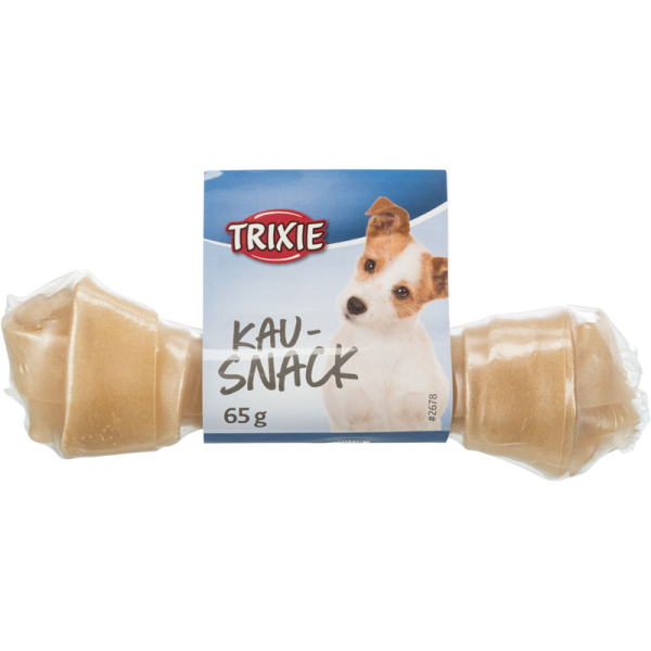 Trixie Kauknochen geknotet 16 cm / 65 g, Leckerer Kauspaß  für Hunde.