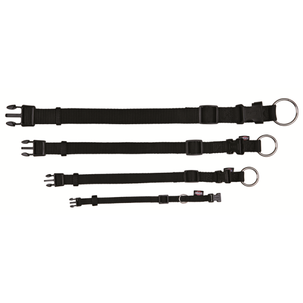Trixie Premium Halsband schwarz S, Maße: 25 - 40 cm / 15 mm