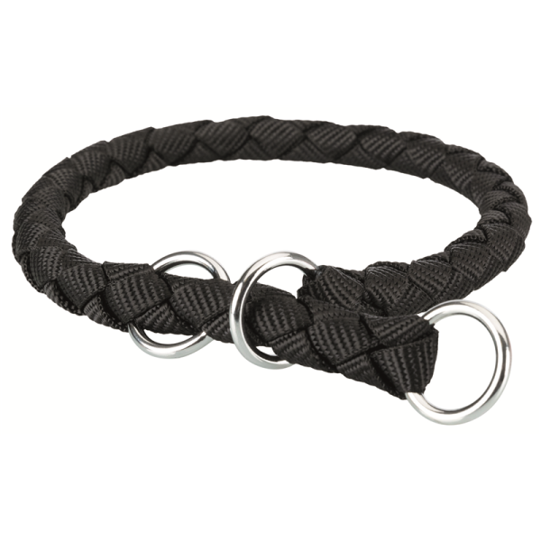 Trixie Cavo Zug Stopp Halsband schwarz L 47 - 55 cm / ø 18 mm, Hundehalsband