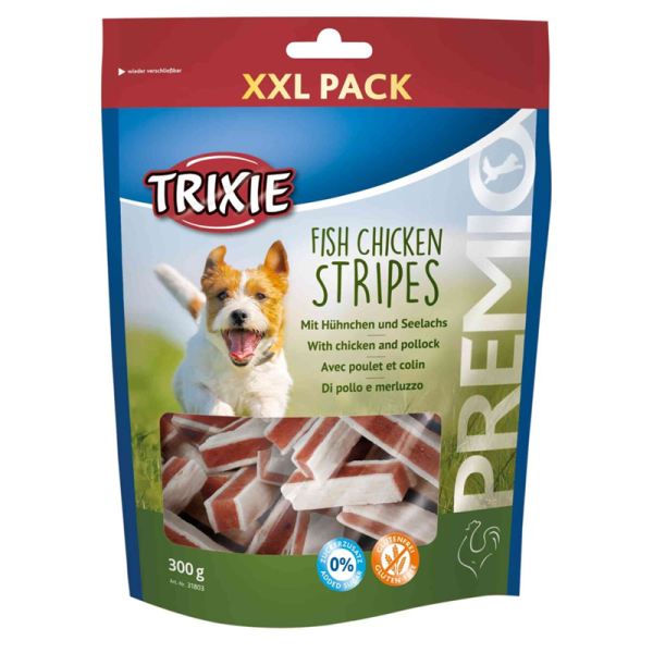 Trixie Premio Fish Chicken Stripes XXL-Pack 300 g, Hunde Snack