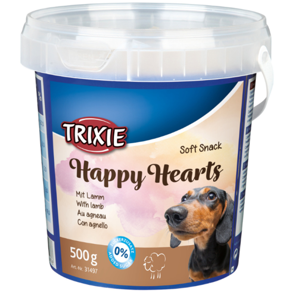 Trixie Soft Snack Happy Hearts 500 g, Ein optimaler Leckerbissen für Ihren Hund.