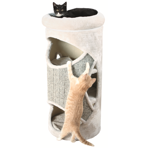 Trixie Cat Tower Gracia lichtgrau Grundfläche 38 cm, Höhe 85 cm, Katzen Zubehör