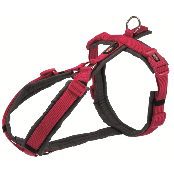 Trixie Hunde Premium Trekking Geschirr fuchsia/graphit S-M, Maße: 44-53 cm/20 mm