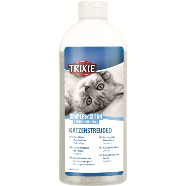 Trixie Katzenstreudeo SimplenClean, Aktivkohle, 750g, Es erfrischt die Raumluft und verlängert die Nutzbarkeit von die Katzenstreu-Füllungen.