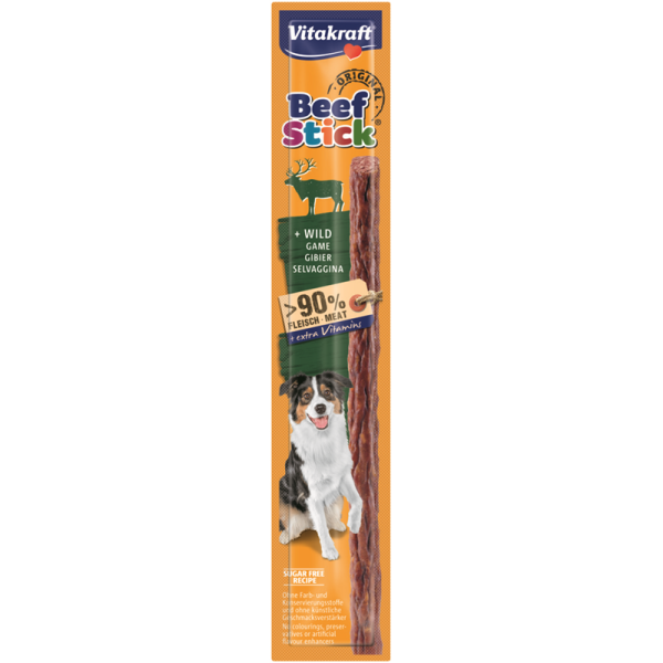 Vitakraft Beef Stick Original Wild 1 Stück, Ergänzungsfuttermittel für Hunde