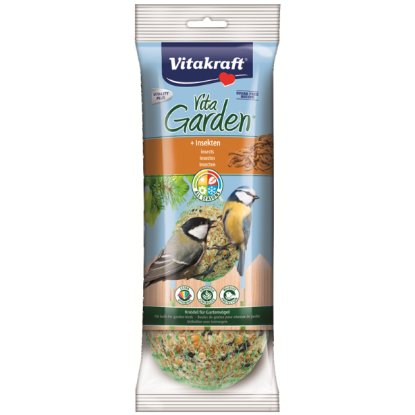 Vitakraft Vita Garden Knödel + Insekten 4er, Knödel für Gartenvögel