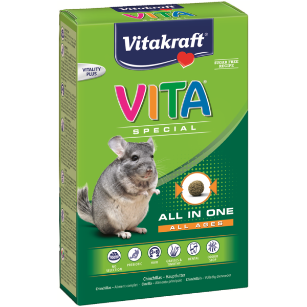 Vitakraft Nager Vita® Special Regular 600g Chinchilla, Hauptfutter für ausgewachsene Chinchillas