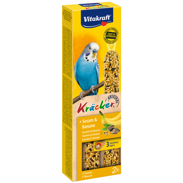 Vitakraft Kräcker Sesam & Banane für Sittiche, 2er-Pack