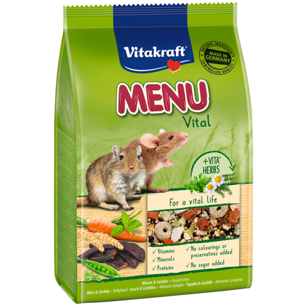 Vitakraft Nager Menü für Mäuse, Natürliches Hauptfutter