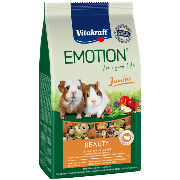 Vitakraft Emotion Beauty Selection Junior 600 g, Hauptfutter für Meerschweinchen