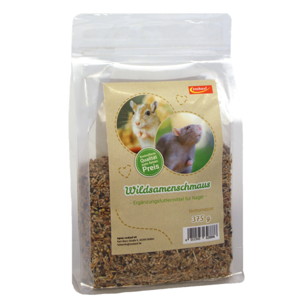 zookauf Nager Futter Wildsamenschmaus 375 g, Ergänzungsfuttermittel zur Beschäftigung für den Nager.