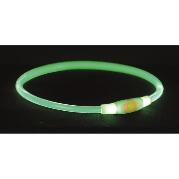 Trixie Flash Leuchtring USB S-M grün 40 cm/ø 8 mm, Hundezubehör