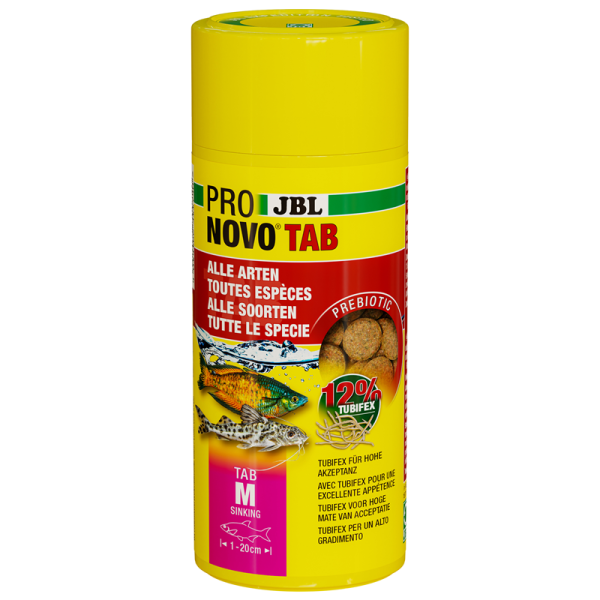 JBL PRONOVO TAB M 250 ml / 150 g, Futtertabletten für alle Aquarienfische von 1-20 cm