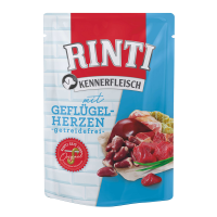 RINTI Kennerfleisch Geflügelherzen Pouch 400g,...