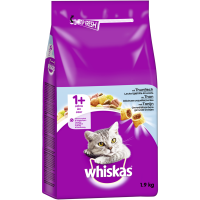 Whiskas Trocken Adult 1+ mit Thunfisch 1,9kg,...