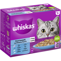 WHISKAS® Portionsbeutel Multipack 1+ Fisch Auswahl in...