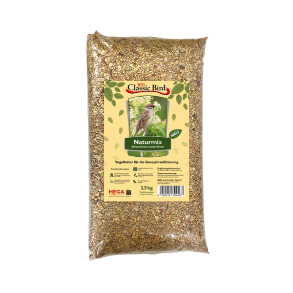 Classic Bird Naturmix 2,5 kg, Ergänzungsfuttermittel für freilebende Vögel zur Ganzjahresfütterung