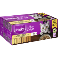 WHISKAS® PURE DELIGHT Portionsbeutel Multipack Mega...