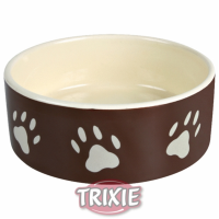 Trixie Keramiknapf mit Pfoten braun/creme  0,8 Liter...