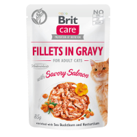 Brit Care Cat - Fillets in Gravy with Savory Salmon 85 g