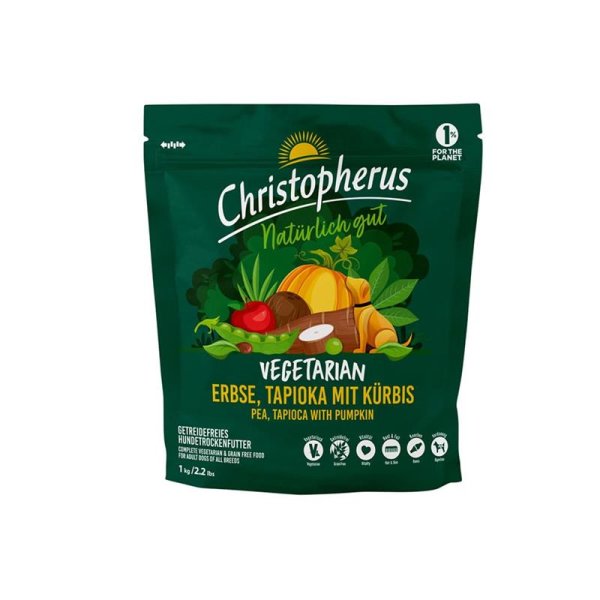 Christopherus Vegetarian Erbse, Tapioka mit Kürbis 1kg