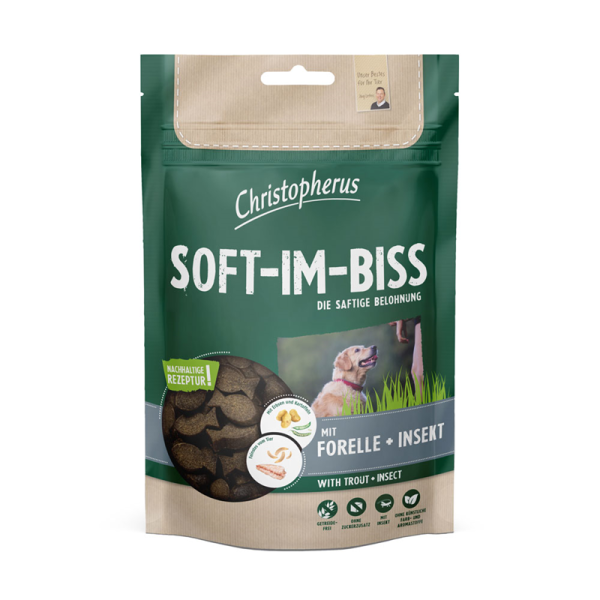 Christopherus SOFT-IM-BISS Snack mit Forelle & Insekt 125 g