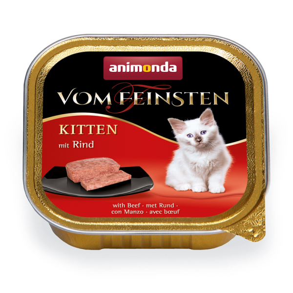 Animonda Cat Vom Feinsten Kitten mit Rind 100g, Alleinfuttermittel für wachsende Katzen