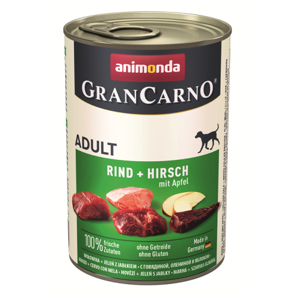 Animonda Dog Dose GranCarno Adult Rind, Hirsch  & Apfel 400g