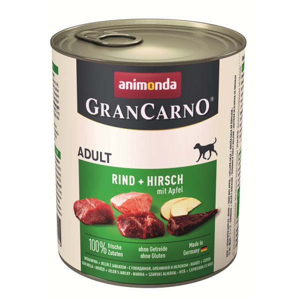 Animonda Dog Dose GranCarno Adult Rind, Hirsch & Apfel 800g